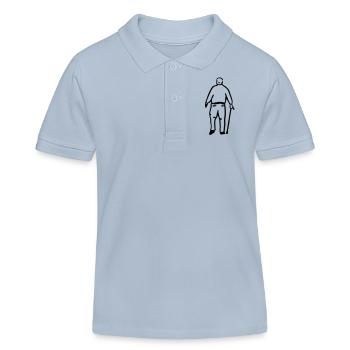 old man - Kids Organic Polo Shirt by Stanley/Stella - sky blue - Front