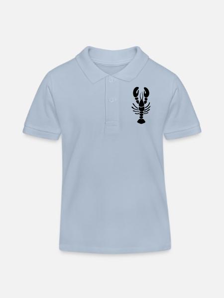 homard - Polo enfant bio Stanley/Stella - bleu ciel