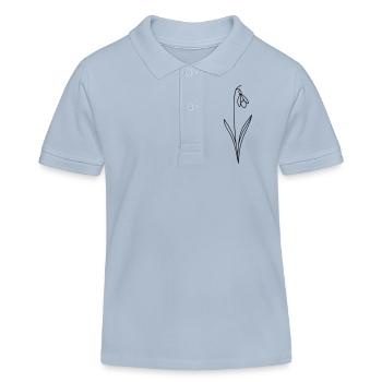 Grazile Glocken - Maiglöckchen Lineart - Kinder Organic Poloshirt Mini Sprinter von Stanley/Stella - sky Blue - Vorne
