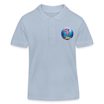 Meduse - enjoy the silence - Kinder Organic Poloshirt Mini Sprinter von Stanley/Stella - sky Blue - Vorne