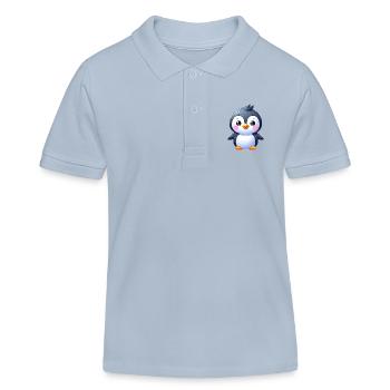 Designs For Kids – Putzige Pinguine - Kinder Organic Poloshirt Mini Sprinter von Stanley/Stella - sky Blue - Vorne