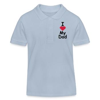 I love my dad - Kinder Organic Poloshirt Mini Sprinter von Stanley/Stella - sky Blue - Vorne