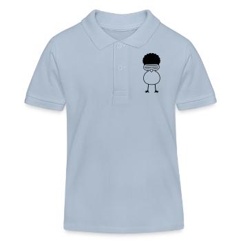 Funky Chick - Polo enfant bio Stanley/Stella - bleu ciel - Devant