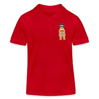 Bear Groom Handcuffs Wedding - Kids Organic Polo Shirt by Stanley/Stella - red - Front