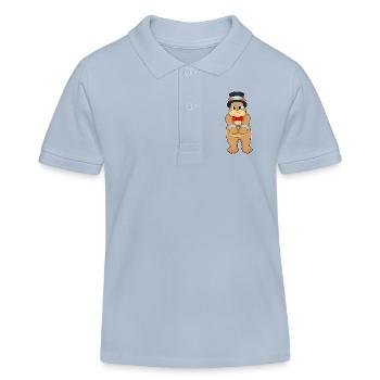 Bear Groom Menottes Mariage - Polo enfant bio Stanley/Stella - bleu ciel - Devant