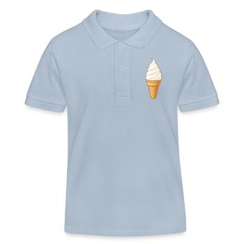 Vanille-Softeis - Kinder Organic Poloshirt Mini Sprinter von Stanley/Stella - sky Blue - Vorne