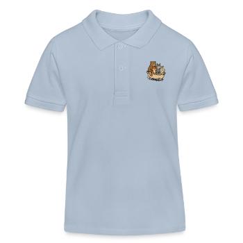 Animaux en tournée - Polo enfant bio Stanley/Stella - bleu ciel - Devant