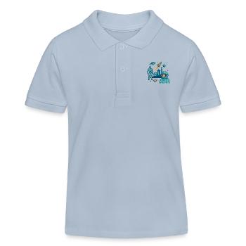 The future of the world - Kids Organic Polo Shirt by Stanley/Stella - sky blue - Front