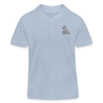 Vis et écrou - Polo enfant bio Stanley/Stella - bleu ciel - Devant