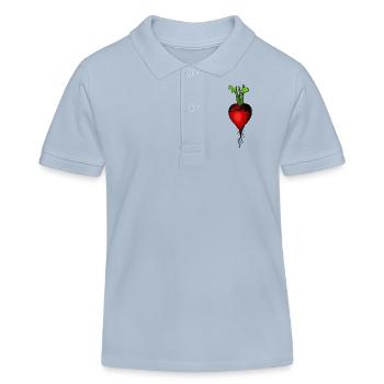 rettich radieschen radish veggie gemuese vegetable - Kinder Organic Poloshirt Mini Sprinter von Stanley/Stella - sky Blue - Vorne