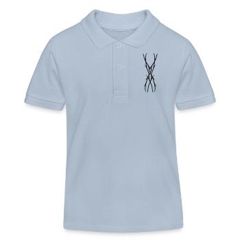 Tribal Tattoo - Polo enfant bio Stanley/Stella - bleu ciel - Devant
