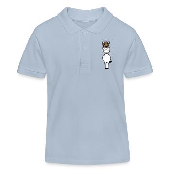 cheval mignon poney poulain cheval fille mignon bande dessinée - Polo enfant bio Stanley/Stella - bleu ciel - Devant