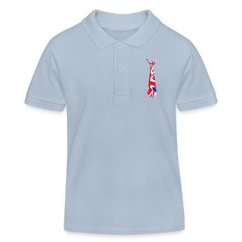 Union Jack Flaggenmotiv-Krawatte - Kinder Organic Poloshirt Mini Sprinter von Stanley/Stella - sky Blue - Vorne