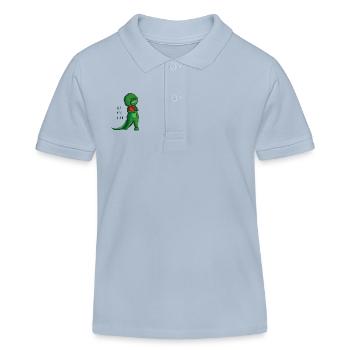 Ich mag dich Dino - Kinder Organic Poloshirt Mini Sprinter von Stanley/Stella - sky Blue - Vorne