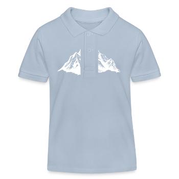 Symbole de l’alpiniste des montagnes - Polo enfant bio Stanley/Stella - bleu ciel - Devant