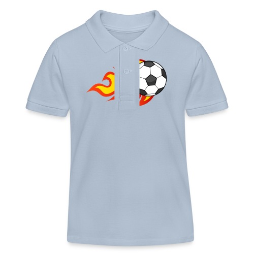 Flaming Football - Stanley/Stella Kids Organic Polo Shirt MINI SPRINTER