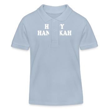 HAPPY HANUKKAH - Polo enfant bio Stanley/Stella - bleu ciel - Devant