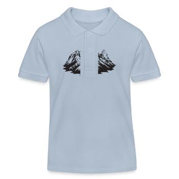 Paysage De Montagnes - Polo enfant bio Stanley/Stella - bleu ciel - Devant