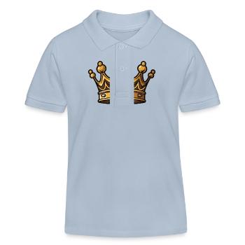 Symbole de la couronne - Polo enfant bio Stanley/Stella - bleu ciel - Devant