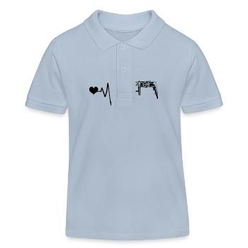Bohrmaschine Puls Liebe - Kinder Organic Poloshirt Mini Sprinter von Stanley/Stella - sky Blue - Vorne