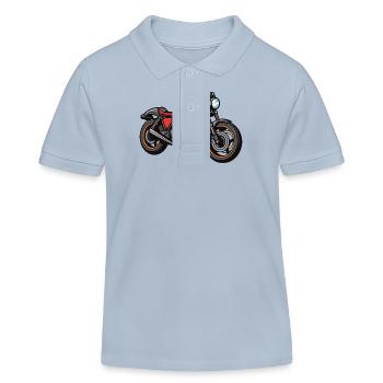 Motard Motard - Polo enfant bio Stanley/Stella - bleu ciel - Devant