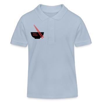 Amateur de nourriture (bol-transparent) - Polo enfant bio Stanley/Stella - bleu ciel - Devant