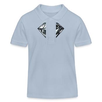 Bijou en diamant - Polo enfant bio Stanley/Stella - bleu ciel - Devant
