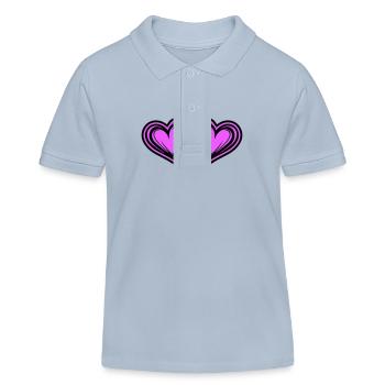 Herzen Symbol Ehe Liebe - Kinder Organic Poloshirt Mini Sprinter von Stanley/Stella - sky Blue - Vorne