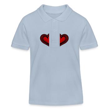 Herzen Symbol Ehe Liebe - Kinder Organic Poloshirt Mini Sprinter von Stanley/Stella - sky Blue - Vorne