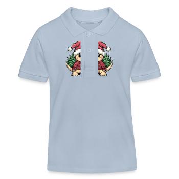 Dinosaurier stegosaurus Weihnachten Team - Kinder Organic Poloshirt Mini Sprinter von Stanley/Stella - sky Blue - Vorne