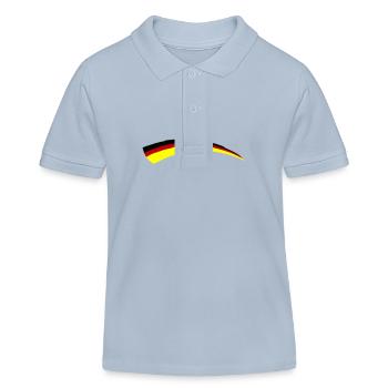 Icône du drapeau allemand - Polo enfant bio Stanley/Stella - bleu ciel - Devant