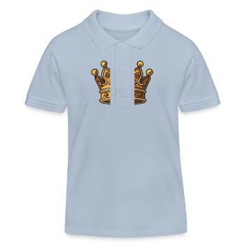 Symbole de la couronne - Polo enfant bio Stanley/Stella - bleu ciel - Devant