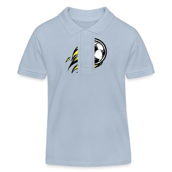 Fussball Brennt Feuer - Kinder Organic Poloshirt Mini Sprinter von Stanley/Stella - sky Blue - Vorne