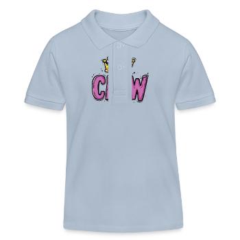 Crew Grafik - Kinder Organic Poloshirt Mini Sprinter von Stanley/Stella - sky Blue - Vorne