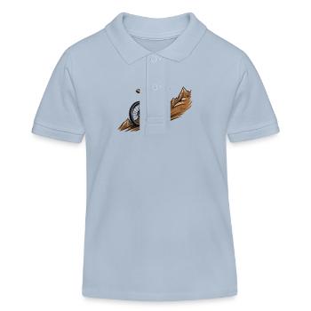 Mountain Biker Sports - Kids Organic Polo Shirt by Stanley/Stella - sky blue - Front