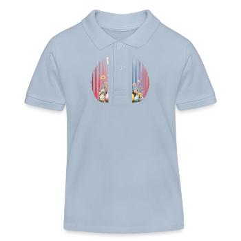 Ostern - Kinder Organic Poloshirt Mini Sprinter von Stanley/Stella - sky Blue - Vorne