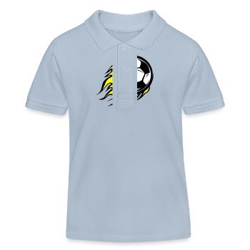Symbole De Football Feu - Polo enfant bio Stanley/Stella - bleu ciel - Devant