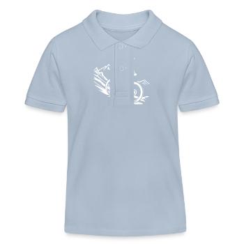 Mountainbiker Symbol Mountainbike - Kinder Organic Poloshirt Mini Sprinter von Stanley/Stella - sky Blue - Vorne