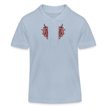 Ailes de cœur - Polo enfant bio Stanley/Stella - bleu ciel - Devant