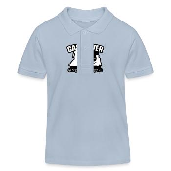 Game Over 2024 Hochzeit - Kinder Organic Poloshirt Mini Sprinter von Stanley/Stella - sky Blue - Vorne