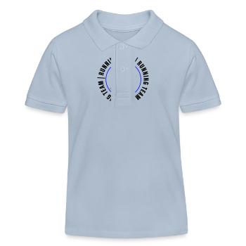 Équipe de course à pied Marathon Homme - Polo enfant bio Stanley/Stella - bleu ciel - Devant
