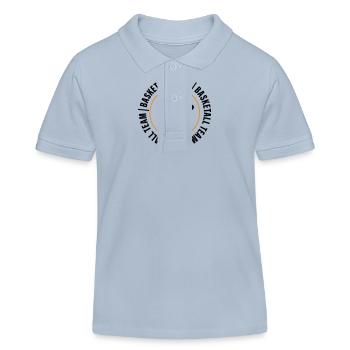 Équipe de basket-ball Club Homme - Polo enfant bio Stanley/Stella - bleu ciel - Devant