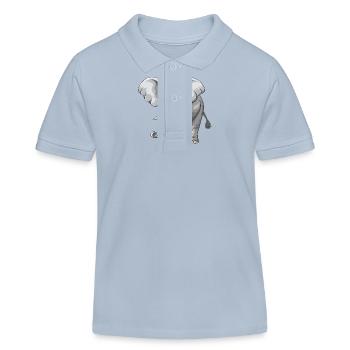 Elefant Tier - Kinder Organic Poloshirt Mini Sprinter von Stanley/Stella - sky Blue - Vorne