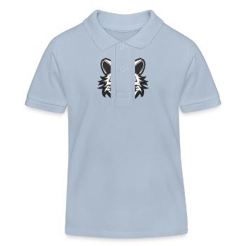 Couronne de tête de chat - Polo enfant bio Stanley/Stella - bleu ciel - Devant