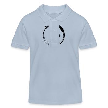 Golfer Silhouette - Kinder Organic Poloshirt Mini Sprinter von Stanley/Stella - sky Blue - Vorne