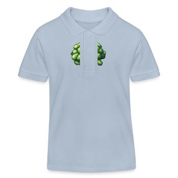 Brocoli Pixel Gamer - Polo enfant bio Stanley/Stella - bleu ciel - Devant
