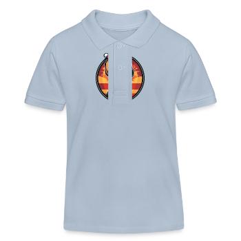 Pinscher Hund Weihnachten Cool - Kinder Organic Poloshirt Mini Sprinter von Stanley/Stella - sky Blue - Vorne