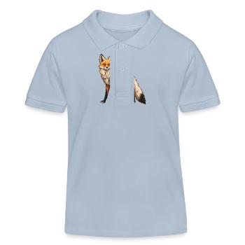 Fuchs Tier - Kinder Organic Poloshirt Mini Sprinter von Stanley/Stella - sky Blue - Vorne