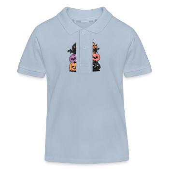 Halloween Party Figuren Cartoon - Kinder Organic Poloshirt Mini Sprinter von Stanley/Stella - sky Blue - Vorne