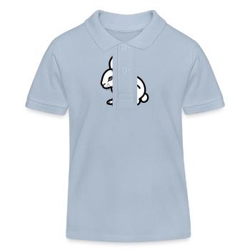 Hase Ostern - Kinder Organic Poloshirt Mini Sprinter von Stanley/Stella - sky Blue - Vorne